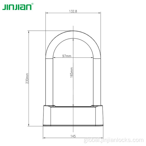 China Waterproof shear resistance fingerprint bike smart U lock Factory